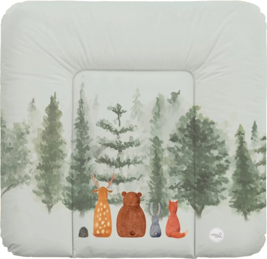 Ceba Baby minkštas vystymo kilimėlis ant komodos 75 × 72 cm Basic Forest Companions
