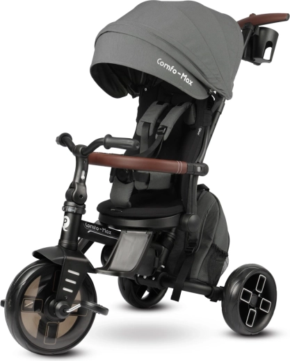 QPLAY Comfo Max 7-in-1 Tricycle – Grey