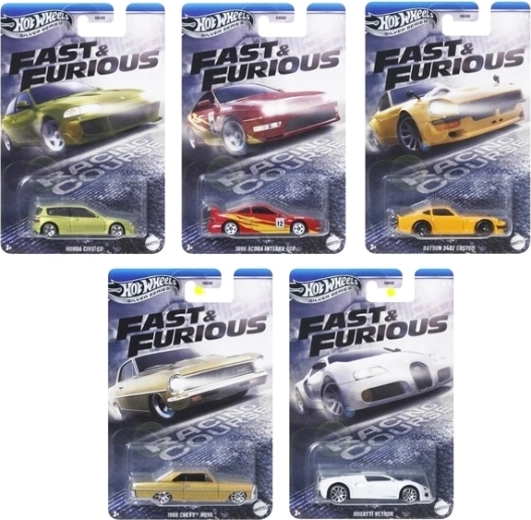 Hot Wheels Greiti ir įsiutę – 5 automobiliukų rinkinys (Silver Series)