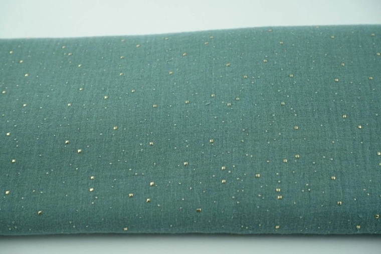 Green bedding with sparkling stars