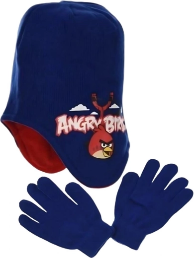 Blue hat and gloves set