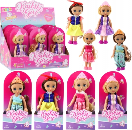 Mini lėlė princesė su karūna 17 cm