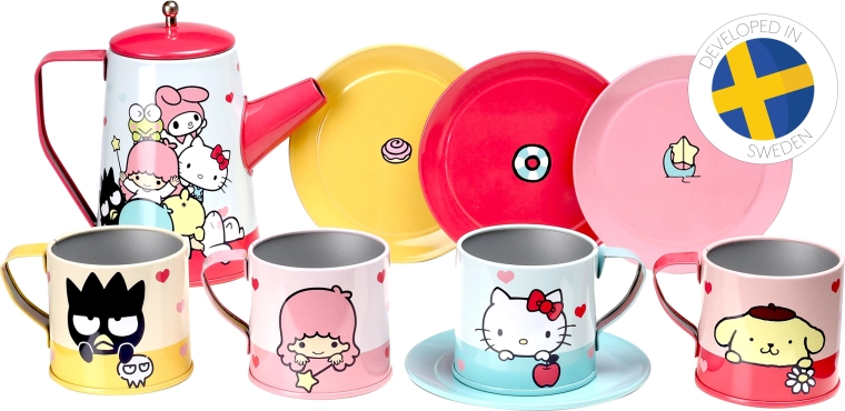 Hello Kitty vaikiškas metalinis žaidimų arbatos rinkinys