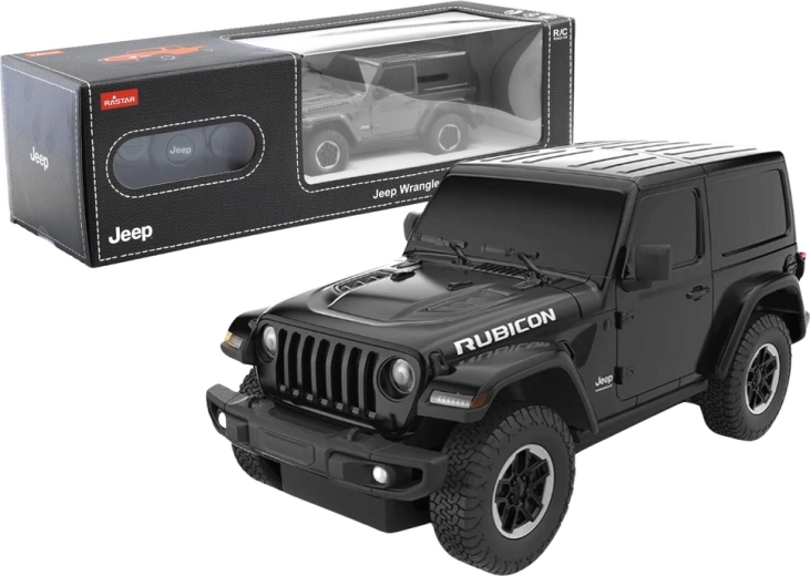 R/C automobilis 1:24 Jeep Wrangler JL Rubicon juodas