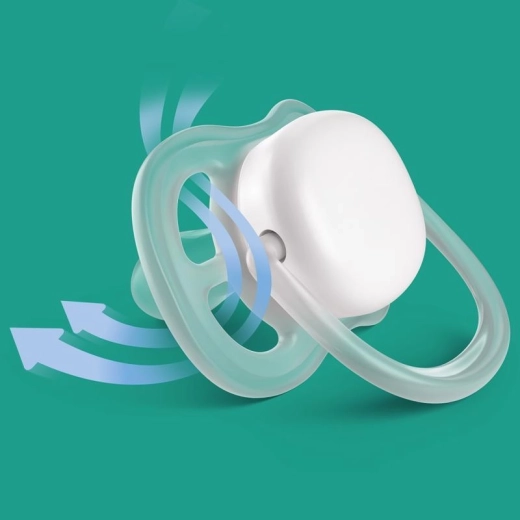 Philips AVENT čiulptukas Ultra air neutral 6–18 mėn., mėlynas – 2 vnt.