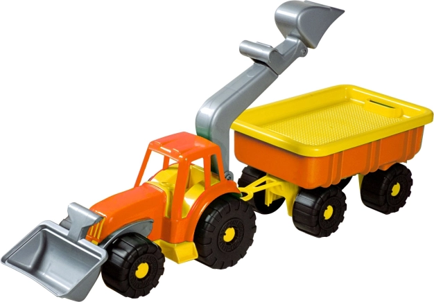 Androni traktoriaus krautuvas su priekaba Power Worker 58 cm – Oranžinis