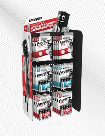 Energizer vertikalus stovas 2×3 su laikikliu pakabinimui ant strypo