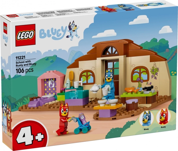 LEGO Bluey mokykla su Rusty ir Bluey