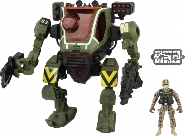 Kovinis mecha kovos robotas su efektais 26 cm