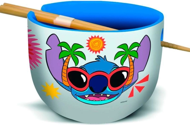 STOR keraminis ramen dubenėlis su „Stitch“ lazdelėmis