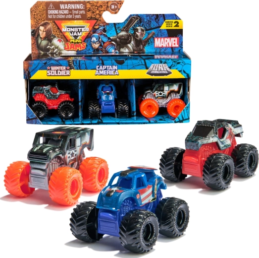 Monster Jam Mini Jams Marvel set of 3 vehicles in 1:87 scale - 3 pcs