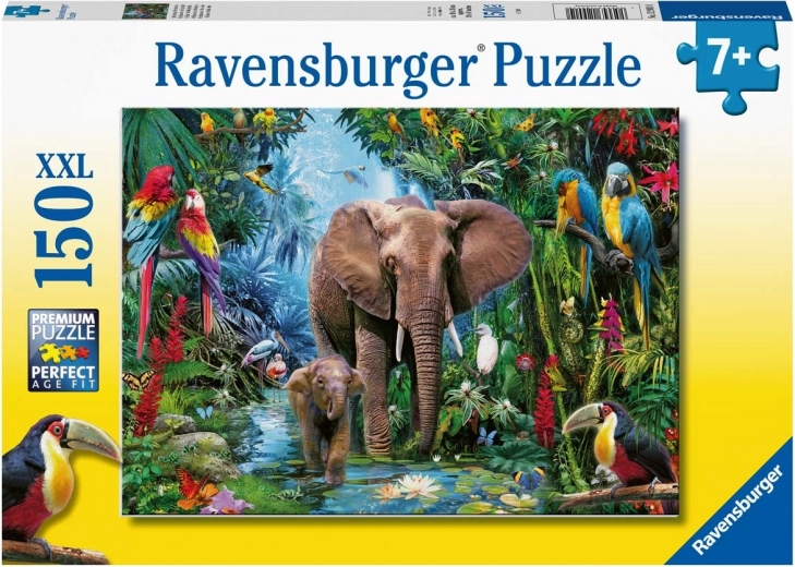 Ravensburger dėlionė „Drambliai oazėje“ – 150 detalių