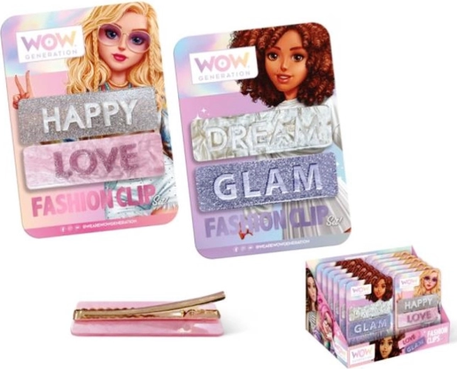 2 madingų plaukų segtukų rinkinys WOW Generation Fabulous Glam