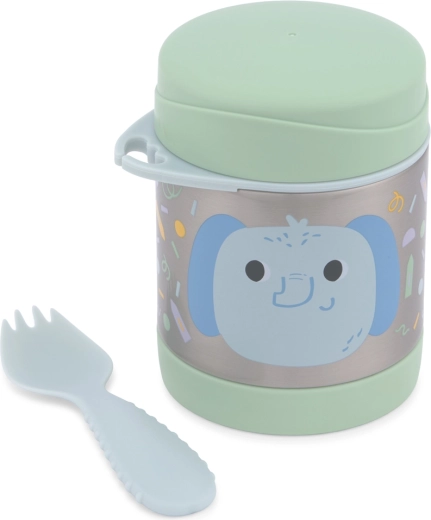 Skip Hop food thermos with spork Besties Squad Elephant