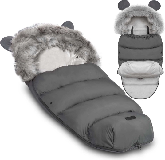Winter footmuff for stroller and sled Ricokids Elmi pink