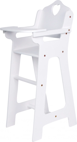 Wooden Highchair for Dolls Small Foot – white