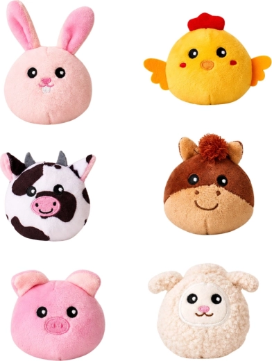 Six plush animals