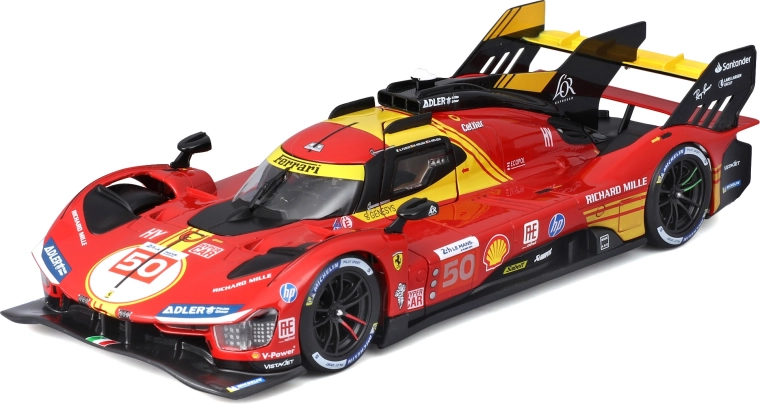 Metalinio modelio Bburago 1:24 Ferrari 499P – 24h Le Mans 2024 nugalėtojas
