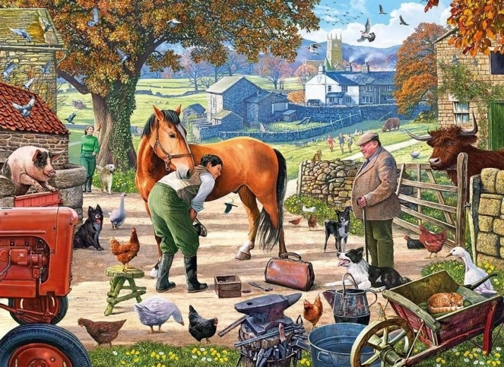Puzzle Blacksmith on the Farm 500 pieces GIBSONS