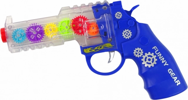 Gun with colorful lights and sounds blue