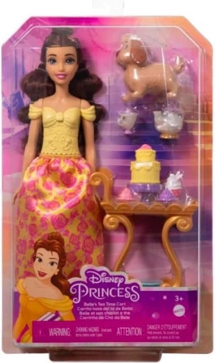 Disney Princess Belė su arbatėlės vežimėliu – lėlės žaidimų rinkinys