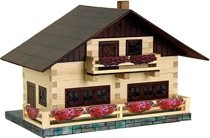 Alpine House – wooden glue-together model kit 1:32