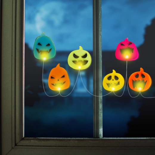 Halloween LED Window Decoration with Pumpkins 85 cm
