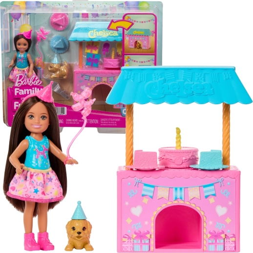 Mattel Barbie Club Chelsea Birthday Surprise – playset with doll, puppy and accessories