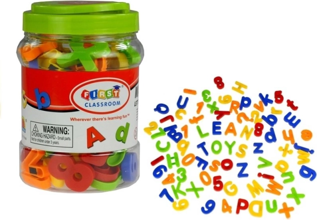 Magnetic Letters and Numbers in a Jar, 78 Elements