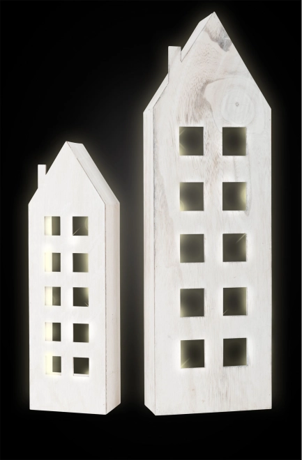 Small Foot wooden light-up houses 2 pieces