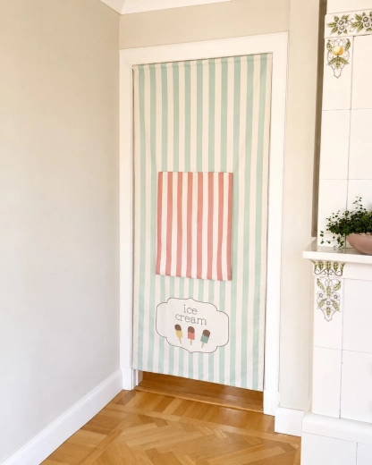 Easy to hang in a doorway or from the ceiling