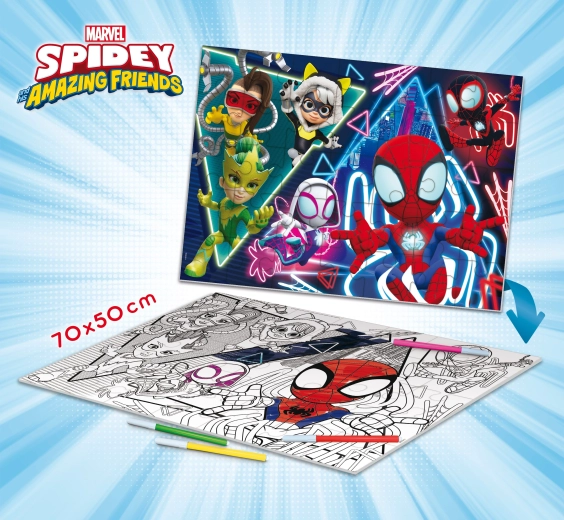 Žmogus-voras „Spidey“ Maxi grindų dėlionė 70x50 cm