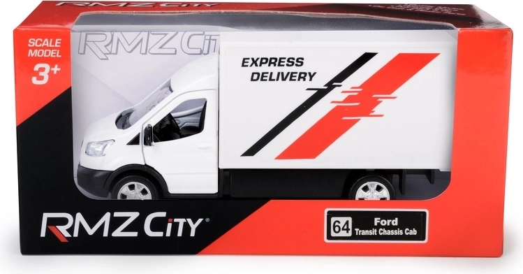 Metalinis FORD Transit 2018 furgono modelis 1:43 su atidaromomis durimis