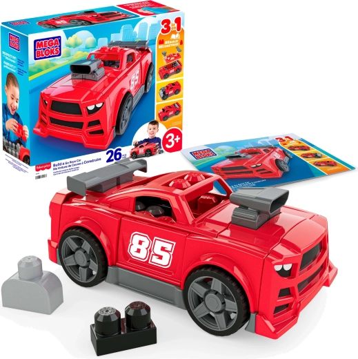 Mega Bloks 3-in-1 Race Car Building Set (26 pieces)
