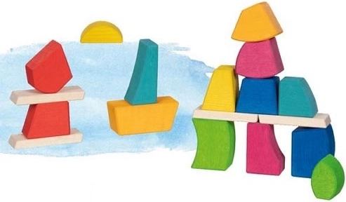 Wooden building blocks Creo goki Evolution (18 pieces)