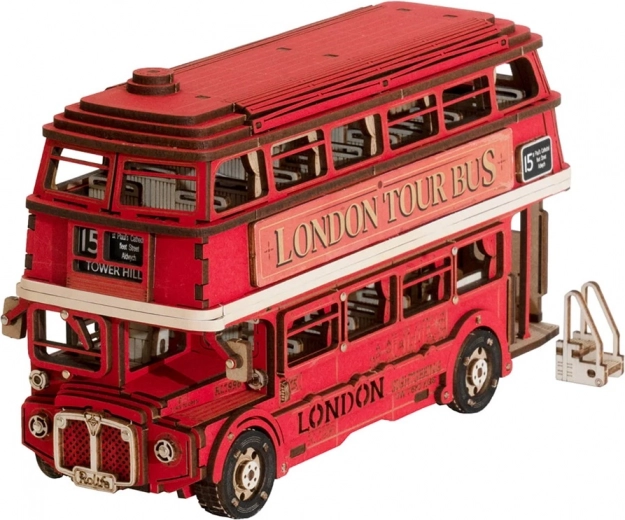 3D wooden puzzle London double-decker