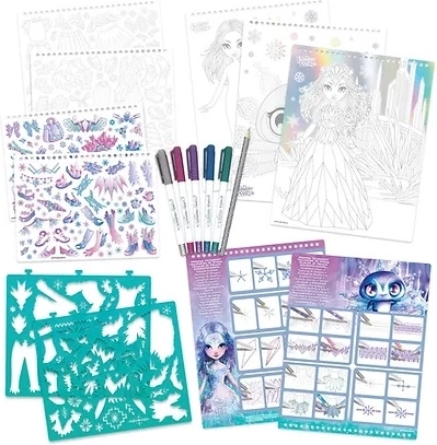 Trafaretai, lipdukai ir flomasteriai begalinėms idėjoms