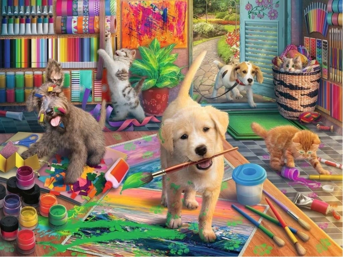 Ravensburger dėlionė Sweet Artists – Cute crafters 750 detalių