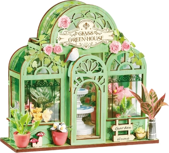 RoboTime Rolife miniature house garden with a green fountain - 1 piece