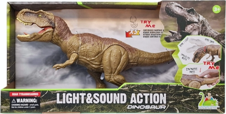 Dinozauras Tyrannosaurus rex su dūmų efektu, šviesomis ir garsais