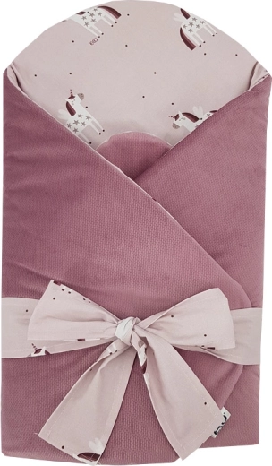 EKO baby swaddle with velvet and coconut insert, unicorn 75 × 75 cm