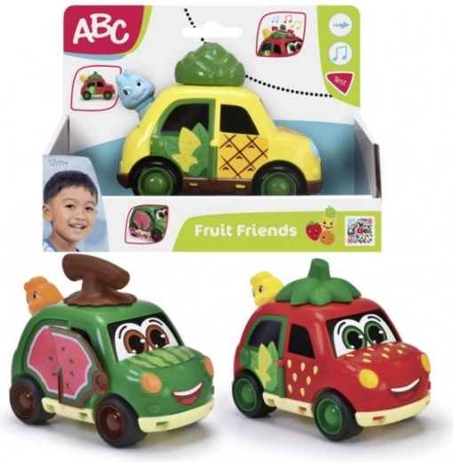 ABC vaisinis automobiliukas 12 cm, 3 variantai