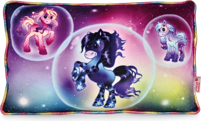 NICI Pony Starflower Pillow 43 × 25 cm Green