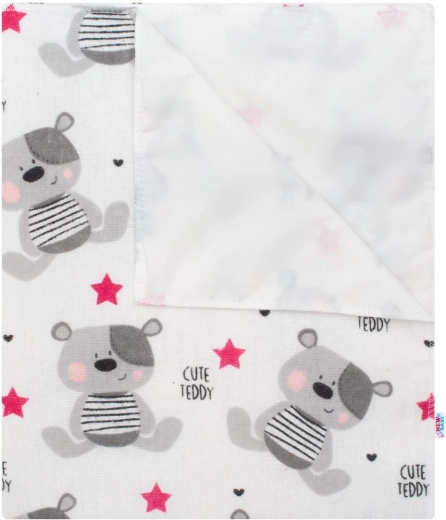 Waterproof Flannel Mat New Baby Cute Teddy Pink