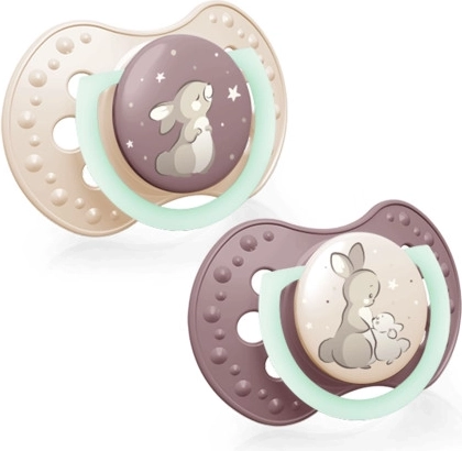 LOVI Night&Day silicone pacifier for girls 6–18 months