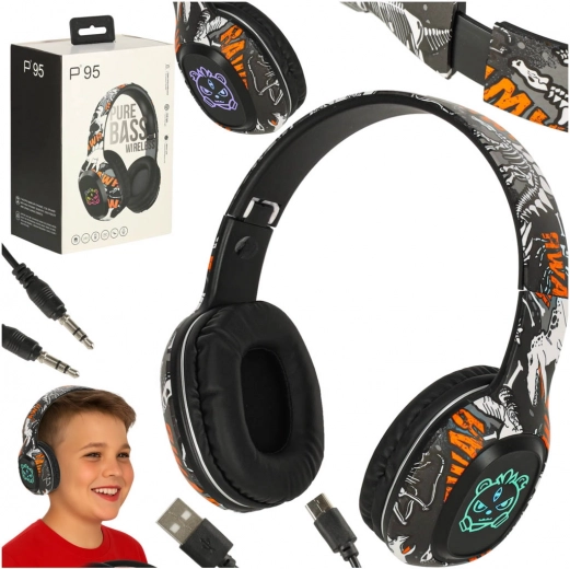 Belaidės žaidimų Bluetooth ausinės (juodos)