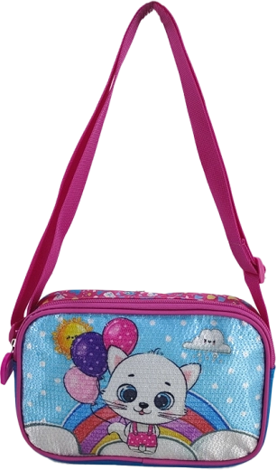 Children's shoulder bag Kitty and balloons 21.5 cm