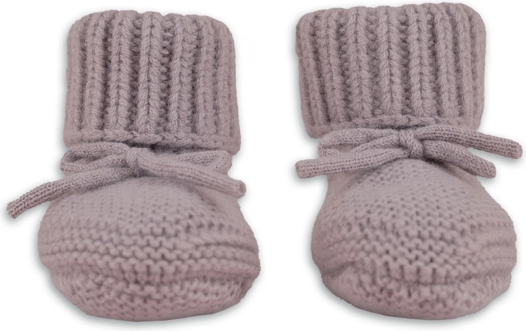 Lodger merino booties rose (6–12 months)