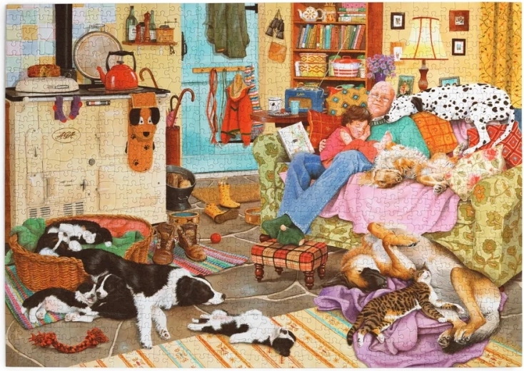 House of Puzzles Dog Rest Jigsaw Puzzle, 1000 Pieces