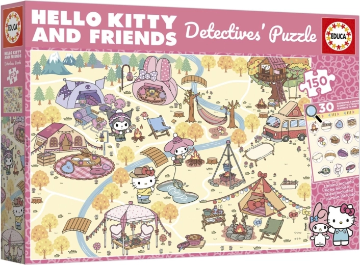 Educa detektyvinė dėlionė Hello Kitty ir draugai, 150 detalių
